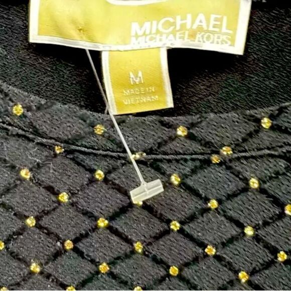 Michael Michael Kors Bell Sleeve Gold Dot Blouse! - Picture 9 of 14